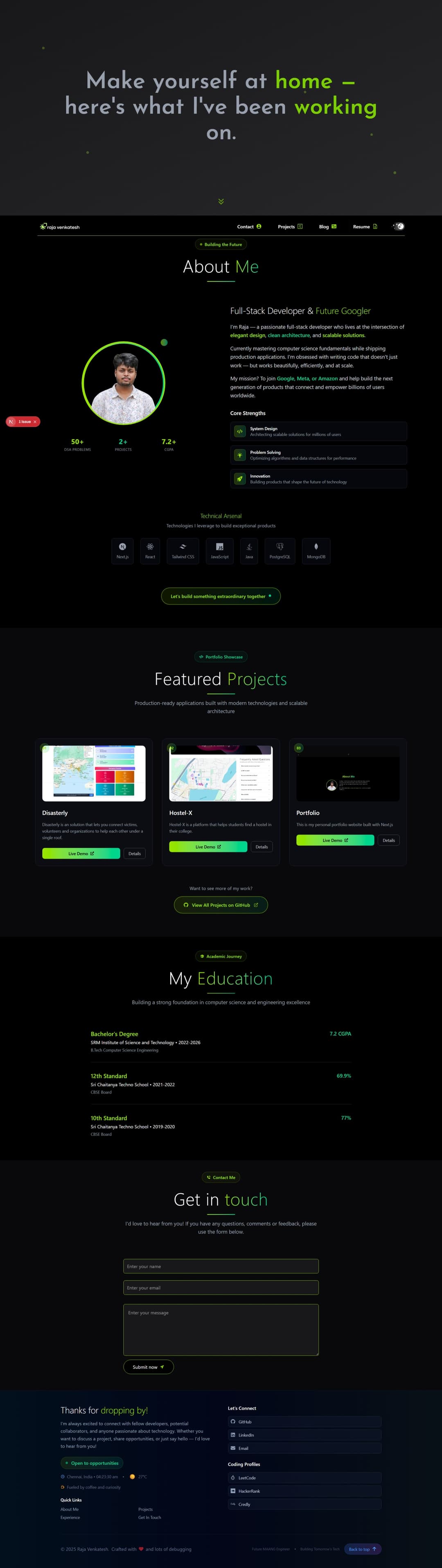 Portfolio screenshot